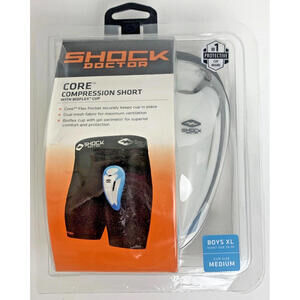 Shock Doctor Boys Bioflex Cup Athletic Supporter No shorts Cup only Sz Medium